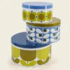 Orla Kiely Sunflower/Sky Set Of Nesting Cake Tins -Orla Kiely 148482 orla kiely sunflowersky set of nesting cake tins 1