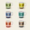 Stackable Large Mug Set Of 6 - Atomic Flower -Orla Kiely 149199 stackable mug set of 6 atomic flower