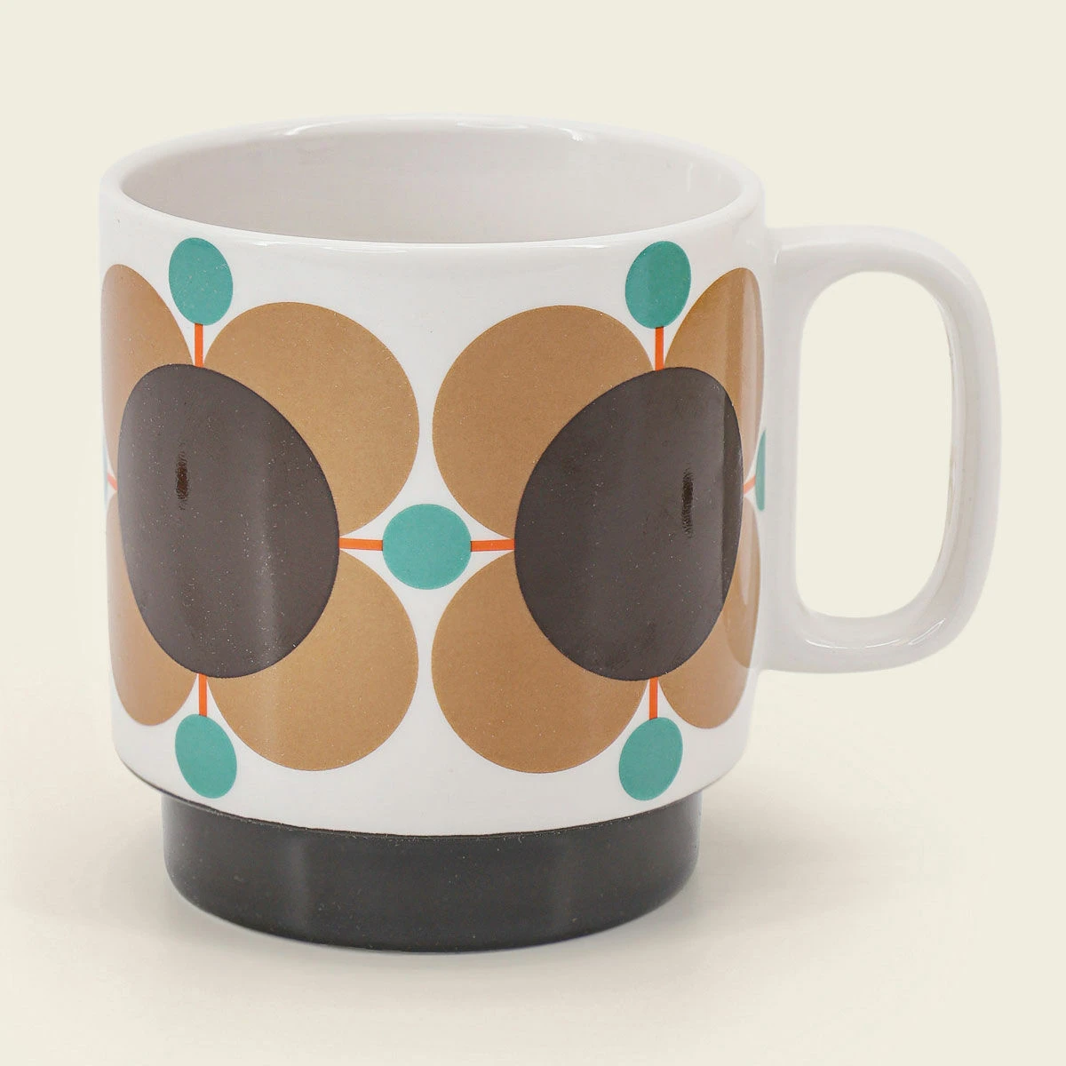 Orla Kiely Atomic Flower Jewel/Latte Set Of 2 Mugs 5 Orla Kiely Atomic Flower Jewel/Latte Set Of 2 Mugs - Image 3
