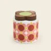 Ceramic Storage Jar - Atomic Flower Bubblegum -Orla Kiely 149533ok750mlstoragejaratomicflowerbubblegum1sideview