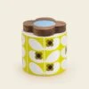 Ceramic Storage Jar - Wild Rose Stem Dandelion -Orla Kiely 149557ok750mlstoragejarwildrosestemdandelionl1sideview