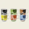 Orla Kiely Block Flower Set Of 6 Stacking Mugs -Orla Kiely 149786 orla kiely block flower set of 6 stacking mugs cream2