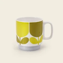 Stackable Large Mug Set Of 6 - Block Flower -Orla Kiely 149793okset4stackingmugsblockflower4sideview c97da411 a2cc 4d36 b907 f3a289f5d9b7