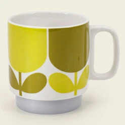 Orla Kiely Block Flower Slate/Ochre Set Of 2 Mugs 8 Orla Kiely Block Flower Slate/Ochre Set Of 2 Mugs -Orla Kiely 149809 orla kiely block flower slateochre set of 2 mugs 2 2
