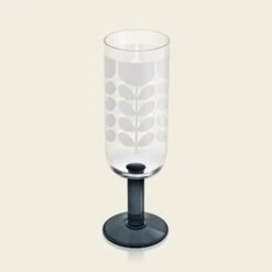 Formal Champagne Glass Set Of 4 - Forest -Orla Kiely 150577okformalchampagneglassessetof4setb3