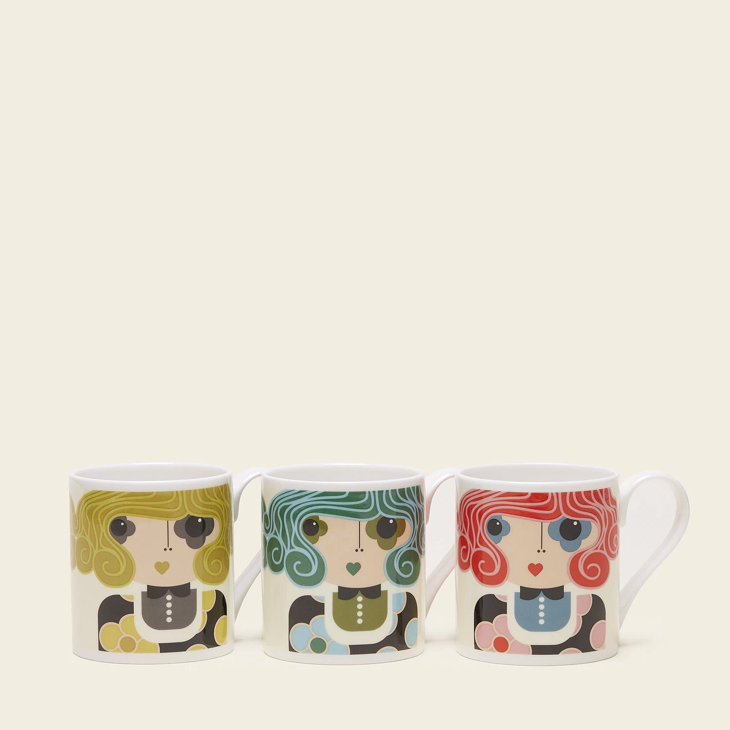 Large Mug Set Of 3 - Dee Dee 4 Large Mug Set Of 3 - Dee Dee - Image 2