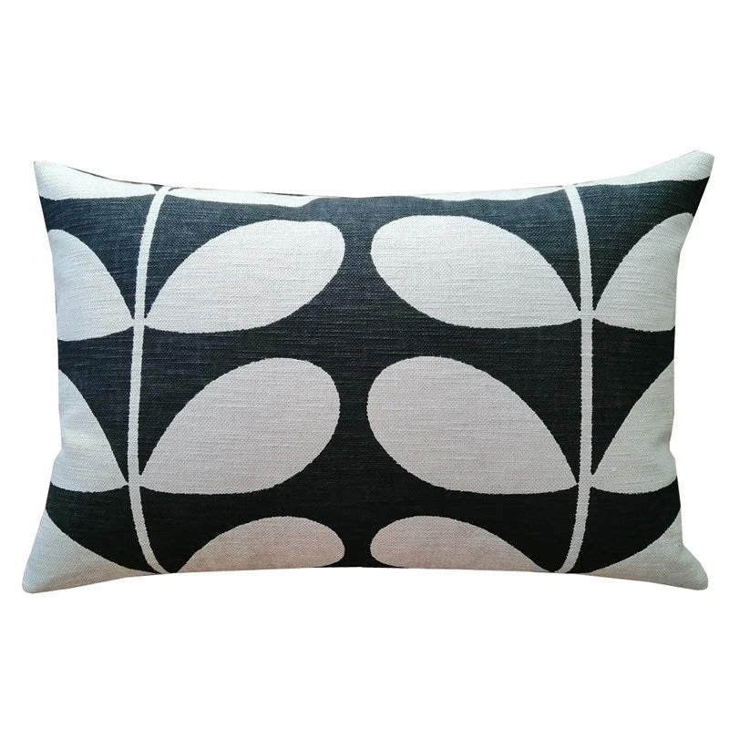 Giant Stem Cushion Cover 60x40cm In Gunmetal 3 Giant Stem Cushion Cover 60x40cm In Gunmetal