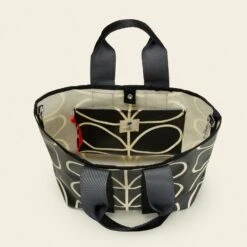 Carrysmall Basic - Linear Stem Liquorice -Orla Kiely 21AELIN207 0040 Carrysmall Basic Linear Stem Liquorice 4