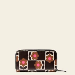 Forget Me Not Wallet - Flower Pot Chestnut -Orla Kiely 24SEFLP122 2130ForgetMeNotWallet FlowerPotChestnut3