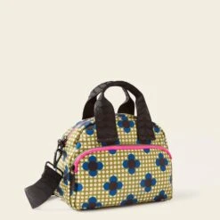 Radial Handbag - Flower Polka Dot Olive -Orla Kiely 24SEFPD763 3130RadialHandbag FlowerPolkaDotOlive2