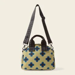 Radial Handbag - Flower Polka Dot Olive -Orla Kiely 24SEFPD763 3130RadialHandbag FlowerPolkaDotOlive3