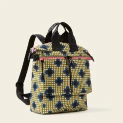 Axis Medium Backpack - Flower Polka Dot Olive -Orla Kiely 24SEFPD857 3130AxisMediumBackpack FlowerPolkaDotOlive2