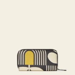 Forget Me Not Wallet - Giant Striped Tulip Noir -Orla Kiely 24SEGST122 0140 ForgetMeNotWallet GiantStripedTulipNoir3