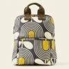 Bestie Backpack - Giant Striped Tulip Noir -Orla Kiely 24SEGST138 0140BestieBackpack GiantStripedTulipNoir1