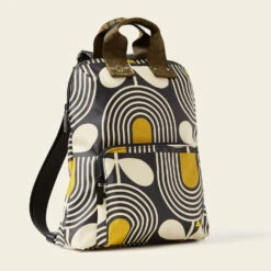 Bestie Backpack - Giant Striped Tulip Noir -Orla Kiely 24SEGST138 0140BestieBackpack GiantStripedTulipNoir2