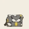 Fielder Crossbody - Giant Striped Tulip Noir -Orla Kiely 24SEGST937 0140 Fielder Crossbody Giant Striped Tulip Noir