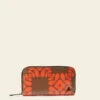 Forget Me Not Wallet - Lattice Flower Tile Conker -Orla Kiely 24SELFT122 2340ForgetMeNotWallet LatticeFlowerTileConker1