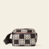 Angle Camera Bag - Lattice Flower Tile Onyx -Orla Kiely 24SELFT764 0012 AngleCameraBag LatticeFlowerTileOnyx1