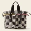 Axis Tote - Lattice Flower Tile Onyx -Orla Kiely 24SELFT862 0012AxisTote LatticeFlowerTileOnyx1