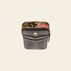 Ariel Phone Case - Black Punched Flower -Orla Kiely 24SELLE826 0010 ArielPhoneCase BlackPunchedFlower4