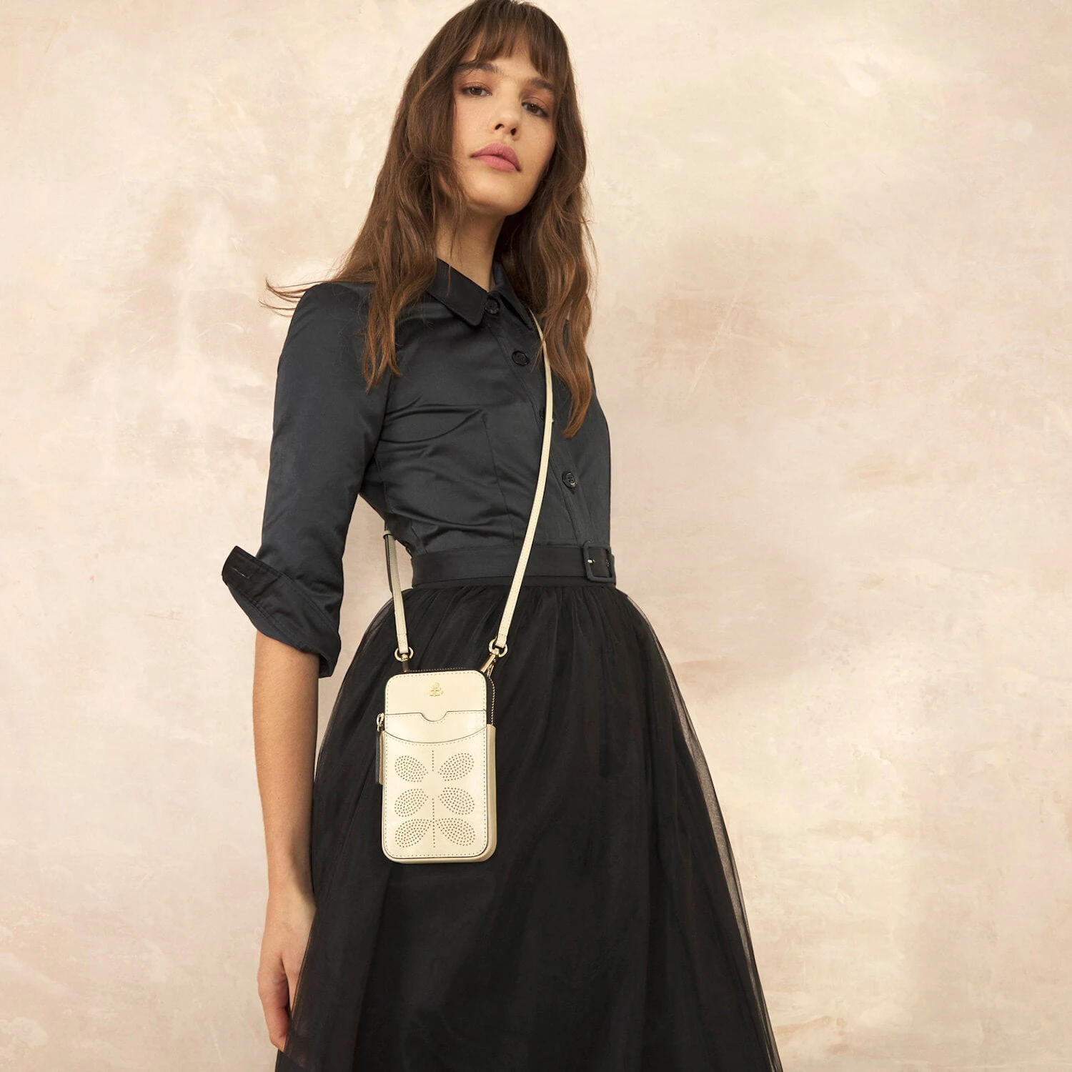 Ariel Phone Case - Cream Punched Flower 3 Ariel Phone Case - Cream Punched Flower