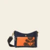 Carrymin Crossbody - Navy Puzzle Flower -Orla Kiely 24SELLE833 4110 CarryminCrossbody NavyPuzzleFlowerEmblem1