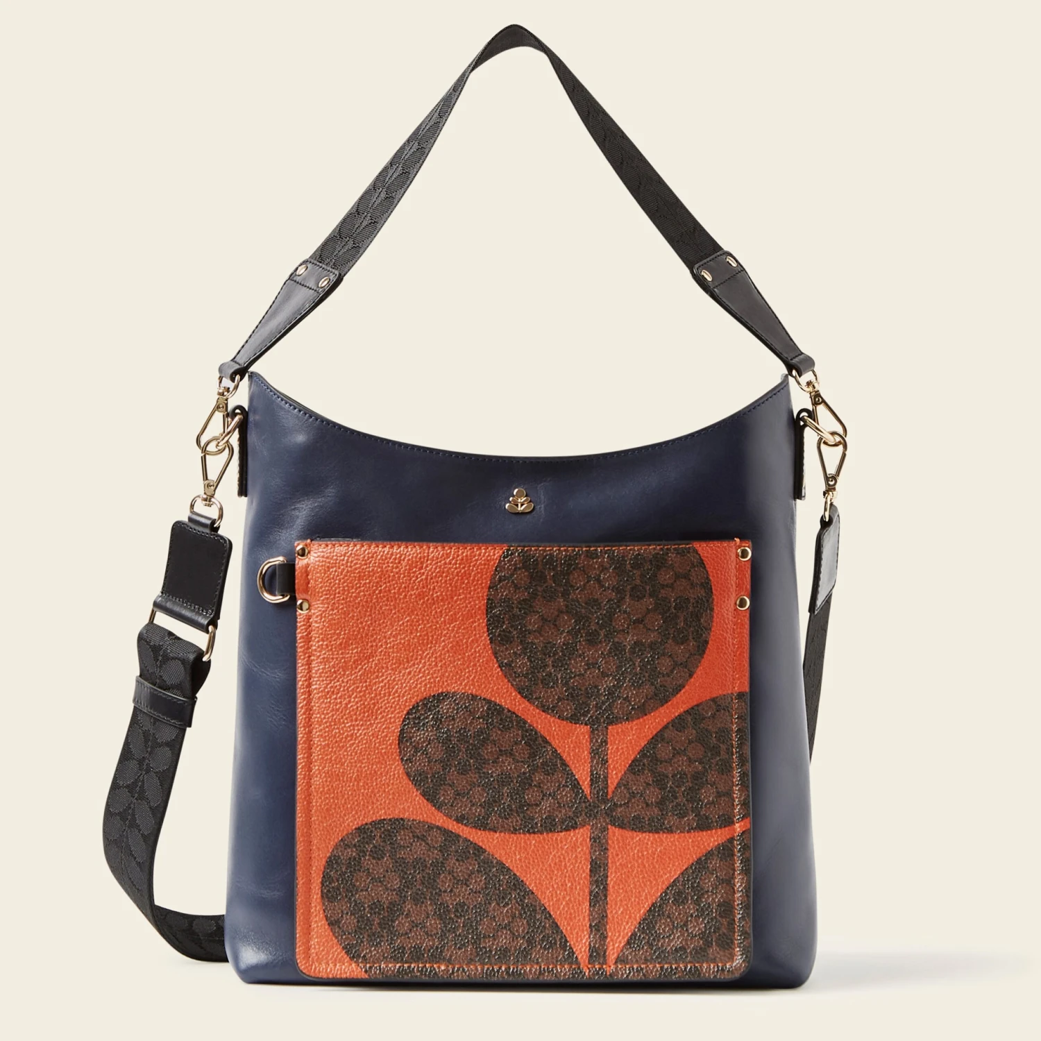 Carrymax Bucket Bag - Navy Puzzle Flower 3 Carrymax Bucket Bag - Navy Puzzle Flower
