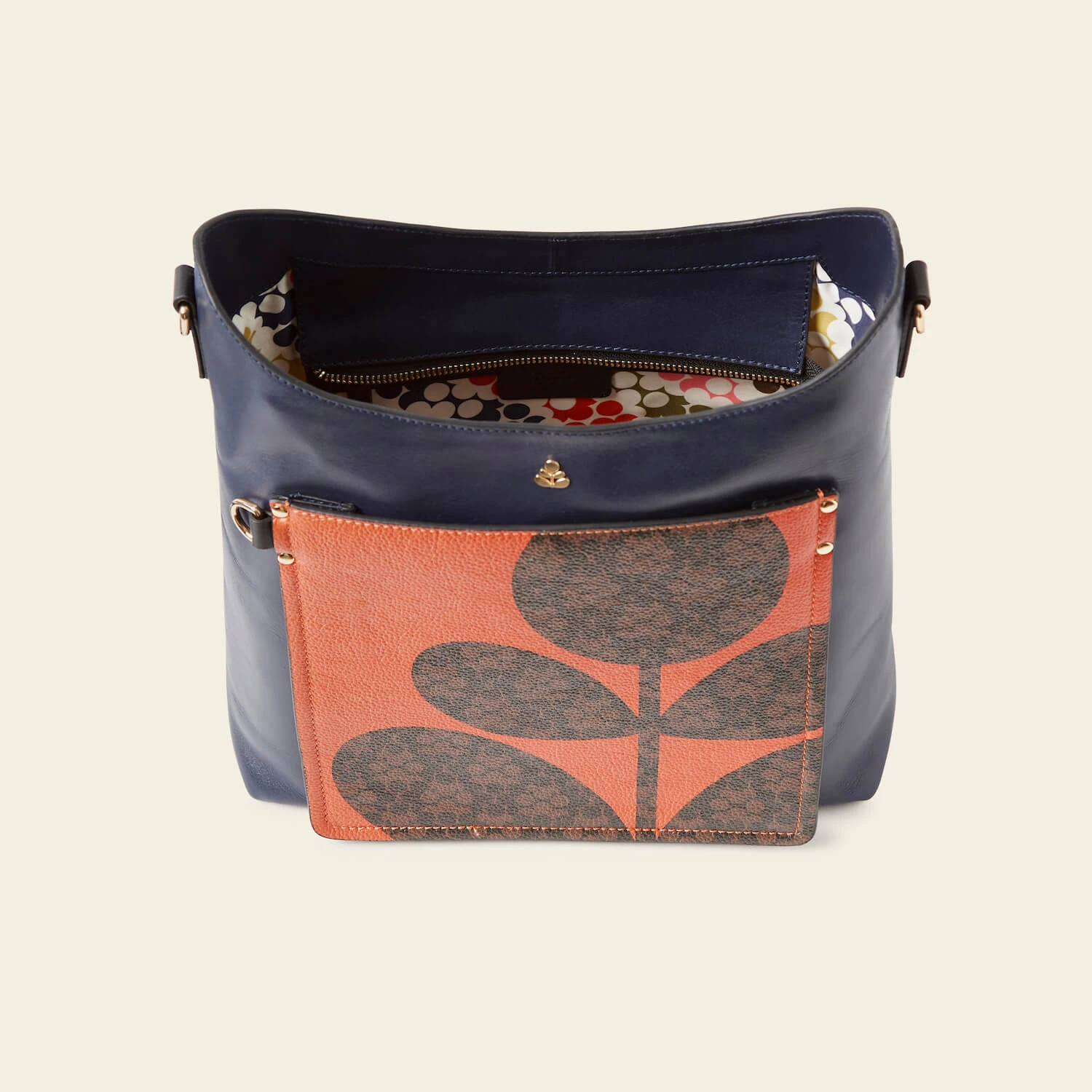 Carrymax Bucket Bag - Navy Puzzle Flower 6 Carrymax Bucket Bag - Navy Puzzle Flower - Image 4