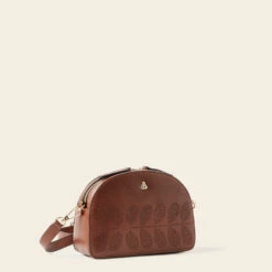 Babaluna Crossbody - Tan Punched Flower -Orla Kiely 24SELLE878 2170 BabalunaCrossbody TanPunchedFlower2