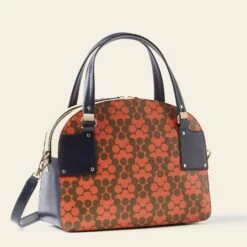 Luna Bowling Bag - Tomato Puzzle Flower -Orla Kiely 24SELLE889 6120LunaBowlingBag TomatoPuzzleFlower2