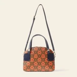 Luna Bowling Bag - Tomato Puzzle Flower -Orla Kiely 24SELLE889 6120LunaBowlingBag TomatoPuzzleFlower3