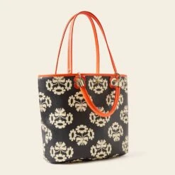 Smile Tote - Posey Flower Midnight -Orla Kiely 24SEPOF866 4100SmileTote PoseyPowerMidnight2
