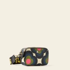 Duo Crossbody - Radial Flower Rockpool -Orla Kiely 24SERAF804 4400DuoCrossbody RadialFlowerRockpool2