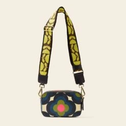 Duo Crossbody - Radial Flower Rockpool -Orla Kiely 24SERAF804 4400DuoCrossbody RadialFlowerRockpool3