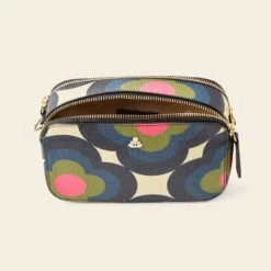 Duo Crossbody - Radial Flower Rockpool -Orla Kiely 24SERAF804 4400DuoCrossbody RadialFlowerRockpool4