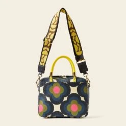 Block Medium Handbag - Radial Flower Rockpool -Orla Kiely 24SERAF838 4400BlockMediumHandbag RadialFlowerRockpool3