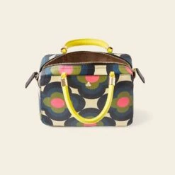 Block Medium Handbag - Radial Flower Rockpool -Orla Kiely 24SERAF838 4400BlockMediumHandbag RadialFlowerRockpool4