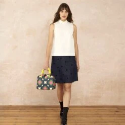 Orla Kiely -Orla Kiely 24SERAF838 4400 BlockMediumHandbag RadialFlowerRockpool .model1