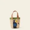 Sunday Mini Basket Bag - Puffin Green -Orla Kiely 24SERAF886 3000 SundayMiniTote PuffinGreen1