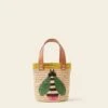 Sunday Mini Basket Bag - Bug Yellow -Orla Kiely 24SERAF886 7010 SundayMiniTote BugYellow1