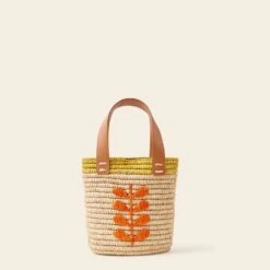 Sunday Mini Basket Bag - Bug Yellow 10 Sunday Mini Basket Bag - Bug Yellow -Orla Kiely 24SERAF886 7010 SundayMiniTote BugYellow3