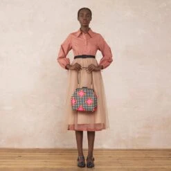 Orla Kiely -Orla Kiely 24SESAT842 6710 JennyD HHandbag FuchsiaFlowerPolkaDot .model1