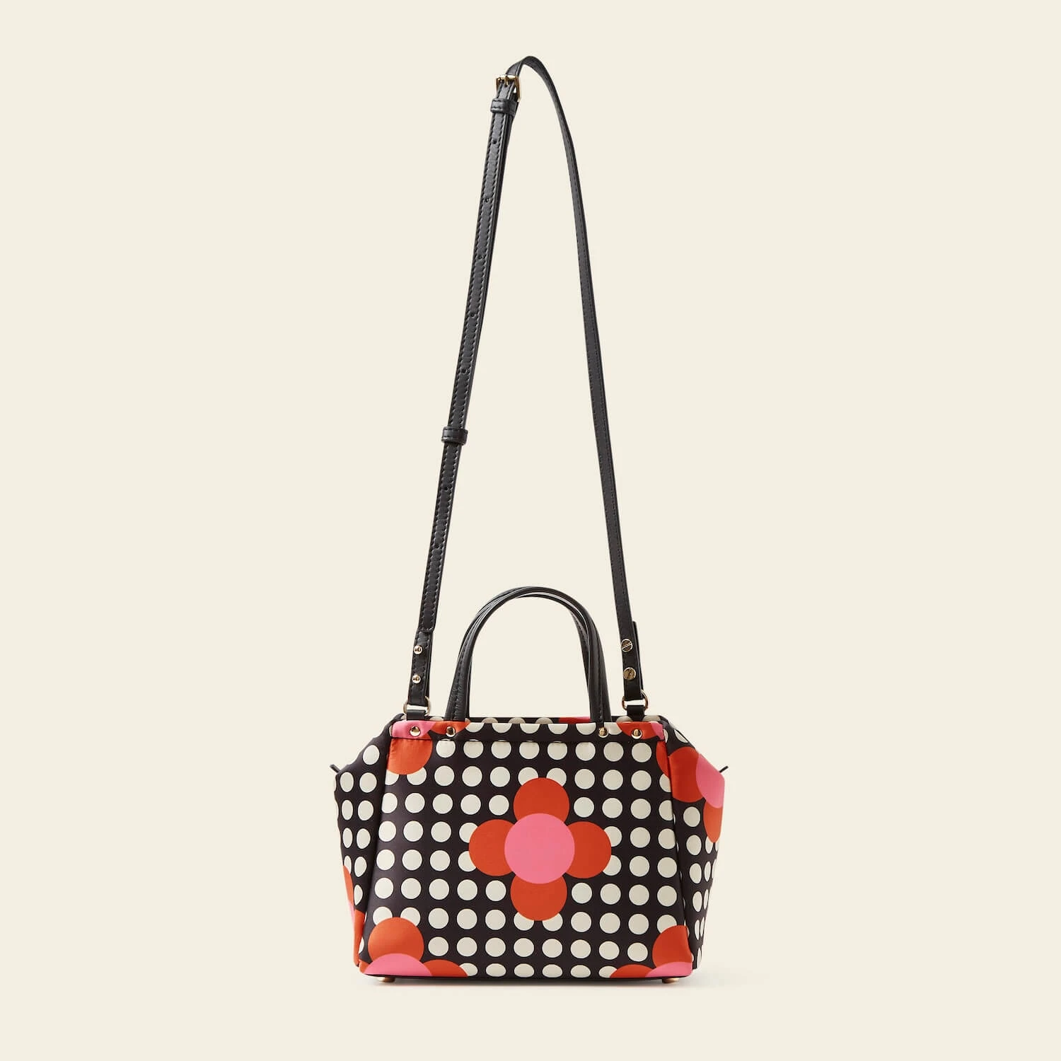 Concertina Crossbody Tote - Fuchsia Flower Polka Dot 6 Concertina Crossbody Tote - Fuchsia Flower Polka Dot - Image 4
