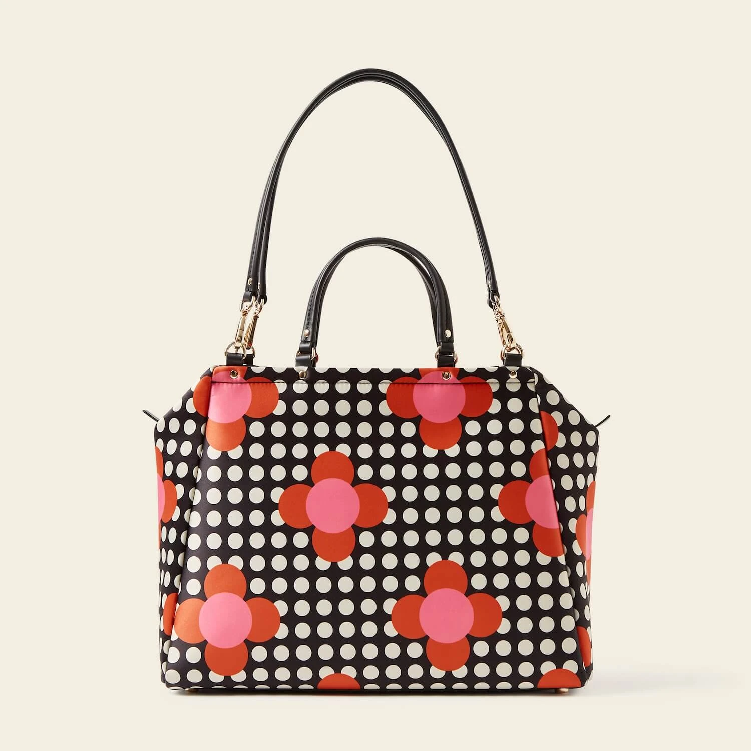 Opera Big Tote - Fuchsia Flower Polka Dot 6 Opera Big Tote - Fuchsia Flower Polka Dot - Image 4