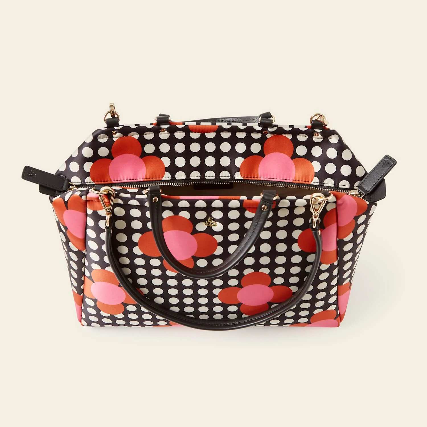 Opera Big Tote - Fuchsia Flower Polka Dot 7 Opera Big Tote - Fuchsia Flower Polka Dot - Image 5