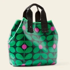 Carryall Large Tote - Sixties Stem Emerald -Orla Kiely 24SESIX204 3100CarryallLargeTote SixtiesStemEmerald2