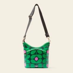 Cross Carry Crossbody - Sixties Stem Emerald -Orla Kiely 24SESIX744 3100CrossCarryCrossbody SixtiesStemEmerald3