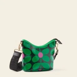 Carrymin Crossbody - Sixties Stem Emerald -Orla Kiely 24SESIX830 3100CarryminCrossbody SixtiesStemEmerald2