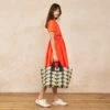 All In Tote - Solid Stem Oatmeal -Orla Kiely 24SESLD867 1960 AllinTote SolidStemOatmeal.model2