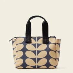 Walker Tote - Solid Stem Oatmeal -Orla Kiely 24SESLD872 1965 TweakedWatsonHandbag SolidStemOatmealNavy3